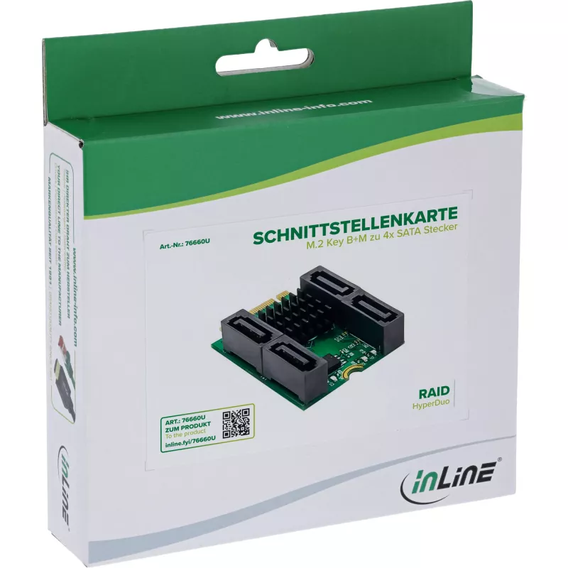 InLine 76660U Placa de interface SATA interna M.2 para SATA 6 Gbit/s