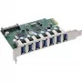InLine Controlador host USB-A 3.2 Gen.1 7 portas PCIe, alimentação SATA