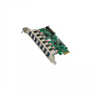 InLine Controlador host USB-A 3.2 Gen.1 7 portas PCIe, alimentação SATA