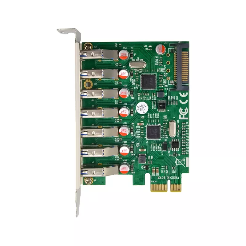 InLine Controlador host USB-A 3.2 Gen.1 7 portas PCIe, alimentação SATA