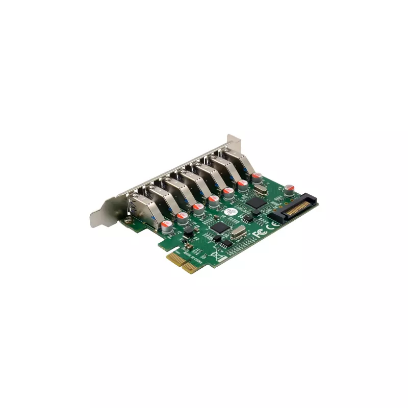 InLine Controlador host USB-A 3.2 Gen.1 7 portas PCIe, alimentação SATA