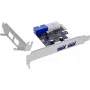 InLine Controlador host USB 3.2 Gen.1 2+2 portas, PCIe, com alimentação SATA + chapa LP