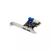 InLine Controlador host USB 3.2 Gen.1 2+2 portas, PCIe, com alimentação SATA + chapa LP