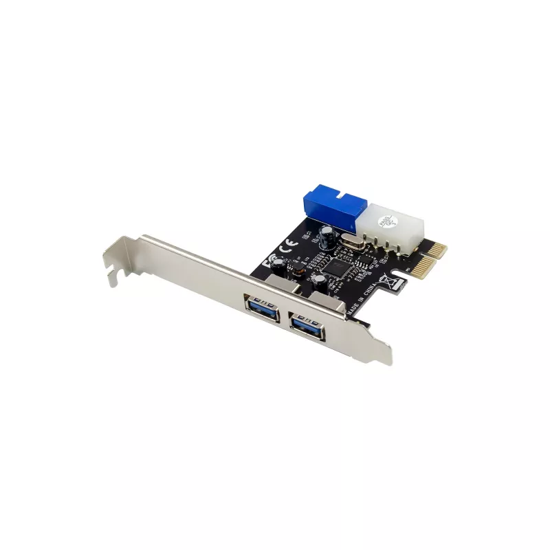 InLine Controlador host USB 3.2 Gen.1 2+2 portas, PCIe, com alimentação SATA + chapa LP