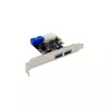 InLine Controlador host USB 3.2 Gen.1 2+2 portas, PCIe, com alimentação SATA + chapa LP