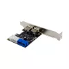 InLine Controlador host USB 3.2 Gen.1 2+2 portas, PCIe, com alimentação SATA + chapa LP