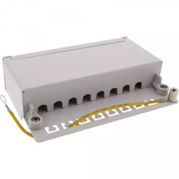 InLine Patch panel Cat.6A montagem em mesa/parede 8 portas cinzento-claro RAL7035