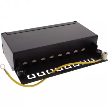 InLine Patch panel Cat.6A montagem em mesa/parede 8 portas preto RAL9005