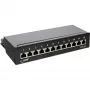 InLine Patch panel Cat.6A montagem em mesa/parede 12 portas preto