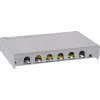 Patch panel InLine Cat.6A 0,5HE 6 portas, mesa/parede/calha, cinzento com proteção contra pó