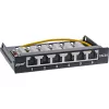 InLine Patch panel Cat.6A 0,5U 6 portas, mesa/parede/calha, preto com proteção contra pó