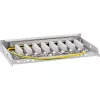 Patch panel InLine Cat.6A 0,5HE 8 portas, mesa/parede/calha, cinzento, proteção contra pó