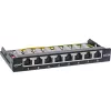 InLine Patch panel Cat.6A 0,5U 8 portas, mesa/parede/calha, preto, proteção contra pó
