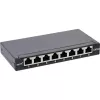 Patch panel InLine Cat.6A 0,5HE 8 portas, montagem em mesa/parede preto RAL9005