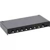 Patch panel InLine Cat.6A 0,5HE 8 portas, montagem em mesa/parede preto RAL9005