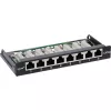 Patch panel InLine Cat.6A 0,5HE 8 portas, montagem em mesa/parede preto RAL9005