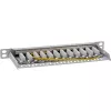 Patch panel InLine 10 polegadas Cat.6A 0,5HE 12 portas, com proteção contra pó, cinzento
