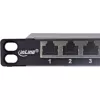 Patch panel InLine 10 polegadas Cat.6A 0,5HE 12 portas, com proteção contra pó, preto