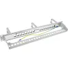 Patch panel InLine Cat.6A 16 vias, com 3 guias de gestão de cabos, 16 keystones, 19