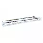 Blank Patch Panel InLine 76824A 19 polegadas Cat.6A 24 portas 1U cinzento-claro