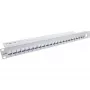 InLine Blank Patch Panel 19 polegadas 24 portas 1U cinzento-claro montagem em rack