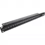 InLine Blank Patch Panel 19 polegadas 24 portas 1U preto