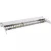InLine Blank Patch Panel com extração 19 polegadas 24 portas 1U cinzento-claro