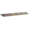 InLine Patch panel 19 polegadas Cat.6A 0,5U 24 portas, com proteção contra pó, cinzento