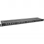 InLine Patch panel 19 polegadas Cat.6A 0,5U 24 portas, com proteção contra pó, preto