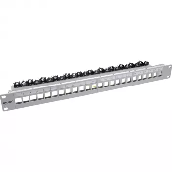 Patch panel InLine 24 vias, painel Keystone vazio, 19
