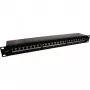 InLine Patch panel 19 polegadas Cat.6A 24 portas 1U preto RAL 9005