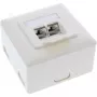 InLine Tomada de parede Cat.6A de sobrepor ou embutir 2x conector fêmea RJ45 76842S