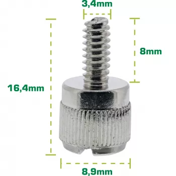 Parafusos de orelhas para caixa InLine 77770A prateado pack de 6