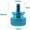 Parafusos de orelhas para caixa InLine 77770B azul alumínio pack de 10 unid.