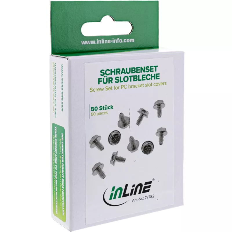 InLine Conjunto de parafusos para chapas de slot de PC 50 unid.
