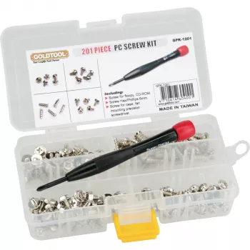 Conjunto de parafusos com chave de fendas InLine 77785 201 peças