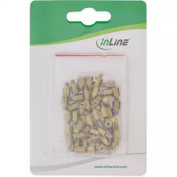 Conjunto de parafusos espaçadores para placas-mãe InLine 77787 50 unid.