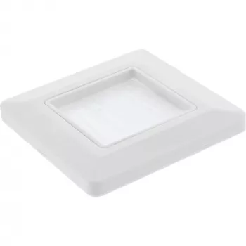 Moldura de parede com passagem de escovas InLine 78501 para TV, plástico, branco RAL9010, 80×80 mm