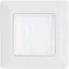 Moldura de parede com passagem de escovas InLine 78501 para TV, plástico, branco RAL9010, 80×80 mm