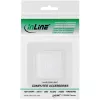 Moldura de parede com passagem de escovas InLine 78501 para TV, plástico, branco RAL9010, 80×80 mm