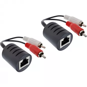 InLine cabo RCA áudio sobre LAN / Ethernet / RJ45 2 unid., um conjunto