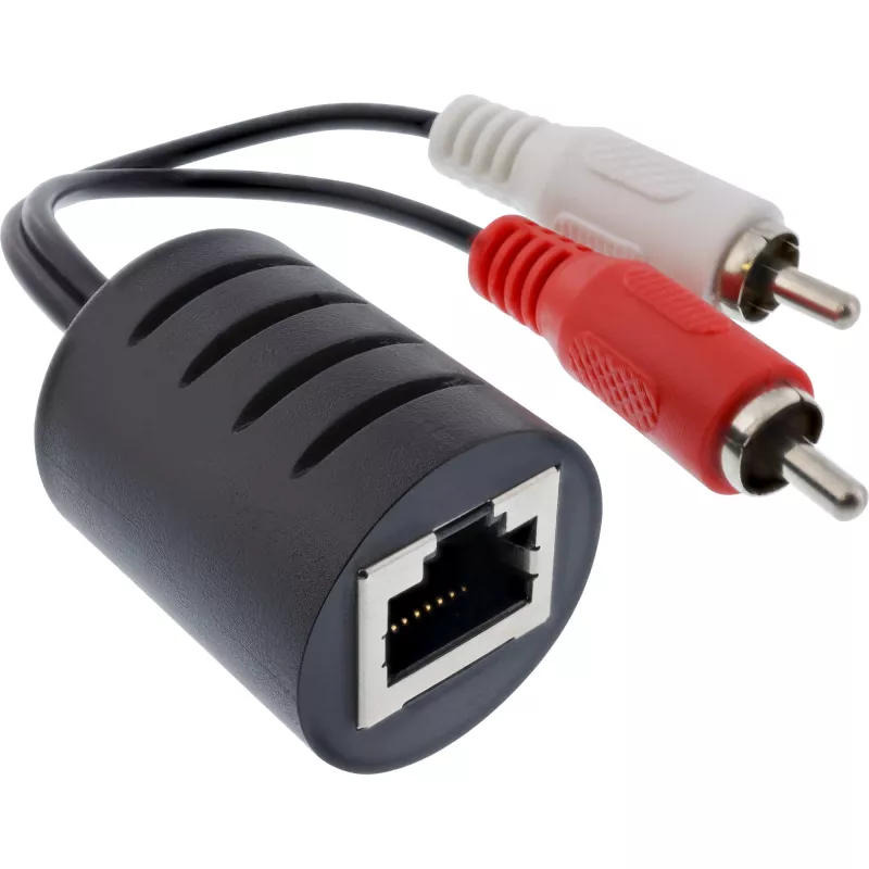InLine cabo RCA áudio sobre LAN / Ethernet / RJ45 2 unid., um conjunto