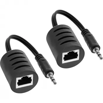 InLine conjunto completo cabo áudio 3,5 mm sobre LAN / Ethernet / RJ45 máx. 50 m