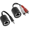 InLine conjunto completo cabo RCA áudio sobre LAN / Ethernet / RJ45 máx. 50 m