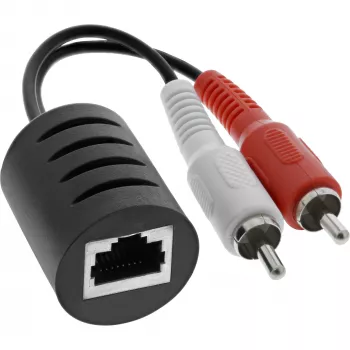 InLine conjunto completo cabo RCA áudio sobre LAN / Ethernet / RJ45 máx. 50 m