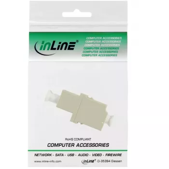 Adaptador de fibra ótica InLine Duplex LC/LC conector fêmea MultiMode casquilho cerâmico