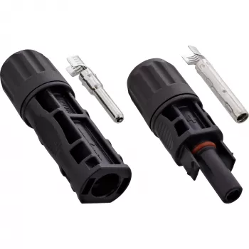 InLine 94001 conector de fios Standard4/MC4/PV4 preto ficha/conector fêmea