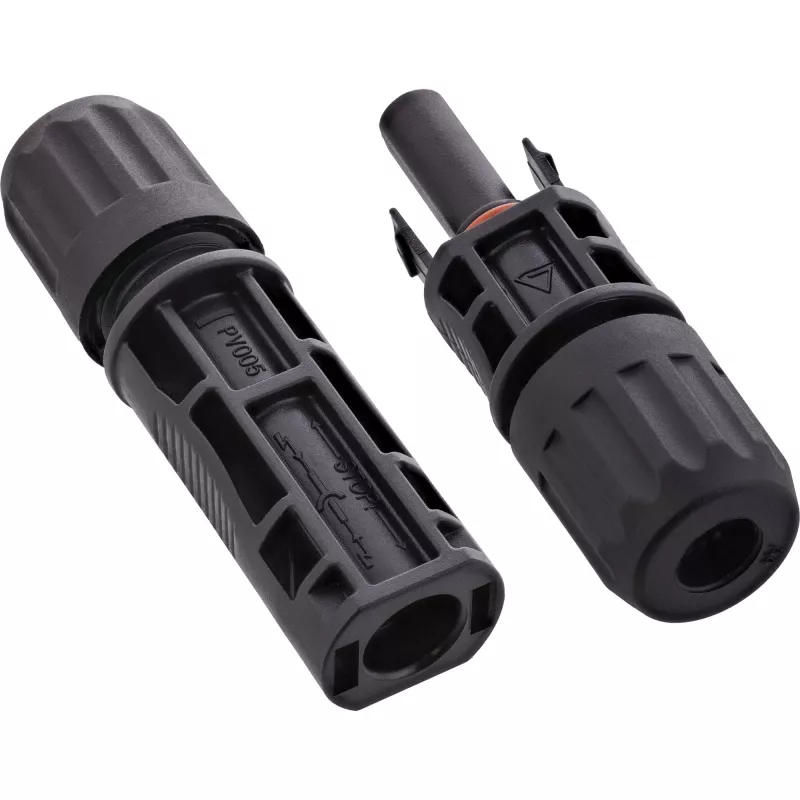 InLine 94001 conector de fios Standard4/MC4/PV4 preto ficha/conector fêmea