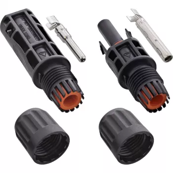 InLine 94010 conector de cabos Standard4/MC4/PV4 preto ficha/conector fêmea