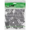 InLine 94020 conector de cabos Standard4/MC4/PV4 preto ficha/conector fêmea